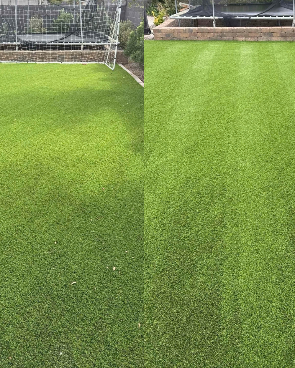 Before and after Pure Desert artificial turf cleaning result 8 in Southern Utah