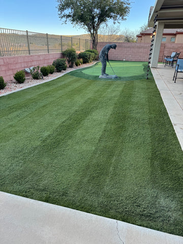 Bring dirty, matted artificial turf back to life with professional turf cleaning done by Pure Desert Pool Co in Washington county UT.