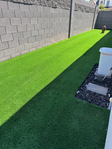 Pet run cleaned up and treated by Pure Desert Pool Co. 