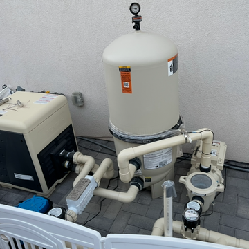 Pool equipment is inspected to make sure it is running properly and safely in St. George, Utah.