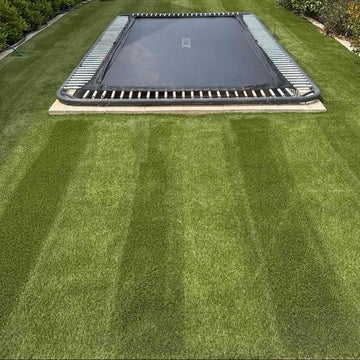 Completely striped, cleaned, and treated artificial grass in St. George, UT