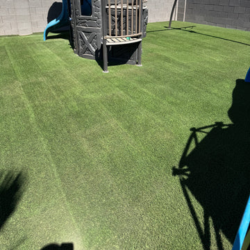 Professionally cleaned and treated artificial turf grass in Washington County, Utah.